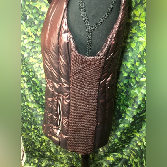 Calvin Klein Brown/dark purple Quilted Zip-Up Vest - Picture 6 of 16